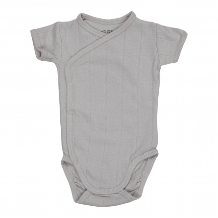 Romper Solid Crossover Baby Bodysuit With Short Sleeves